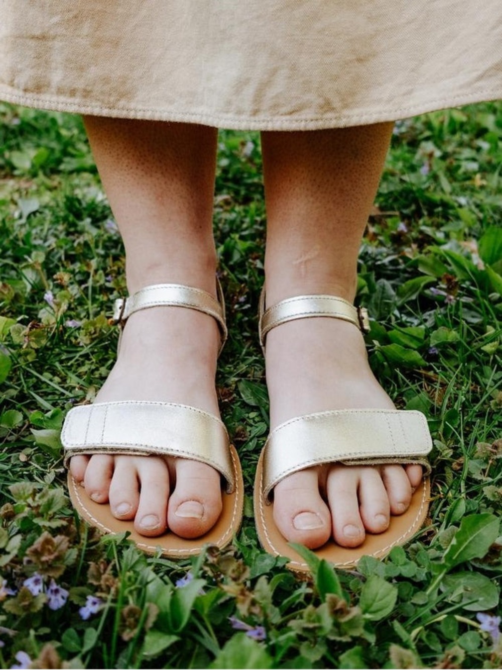 BeLenka Gold Barefoot Sandals